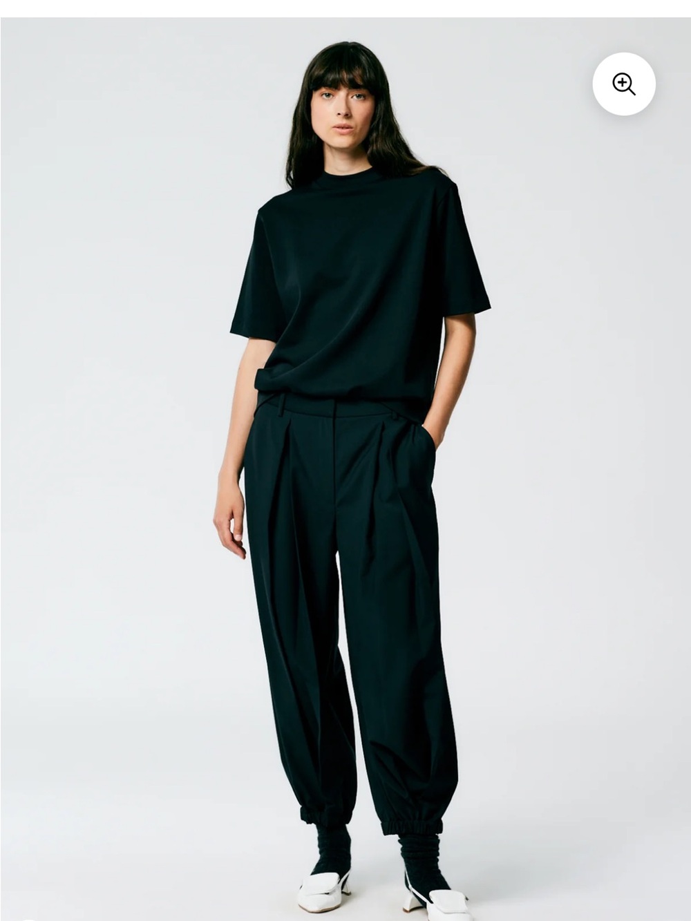 Tibi Tropical Wool Pleated Balloon Pant - Regular